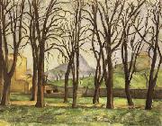 Paul Cezanne Chestnut Trees at the jas de Bouffan in Winter oil painting reproduction